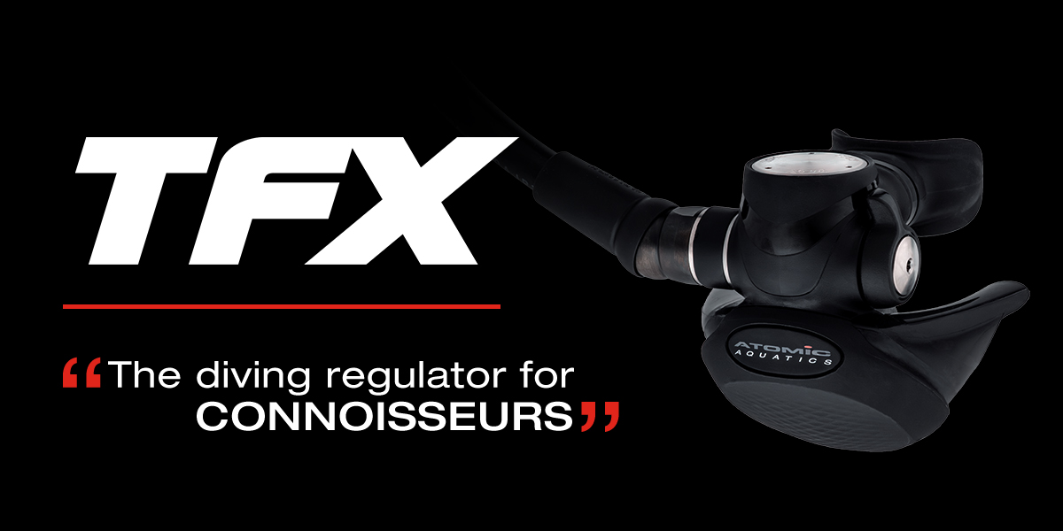 Atomic Aquatics, TFX Header image-the diving regulator for connoisseurs